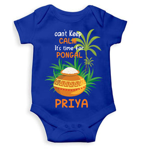 Custom Name Time For Pongal Rompers for Baby Girl- KidsFashionVilla