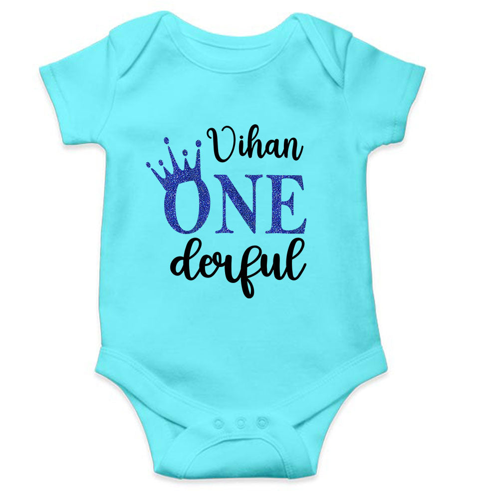 Custom Name First Birthday Rompers for Baby Boy- KidsFashionVilla