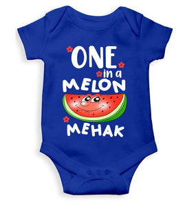 Custom Name Happy One Year Birthday Rompers for Baby Girl- KidsFashionVilla