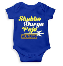 Load image into Gallery viewer, Custom Name Shubo Durga Puja Rompers for Baby Boy- KidsFashionVilla
