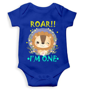 Roar I Am One First Birthday Rompers for Baby Boy- KidsFashionVilla