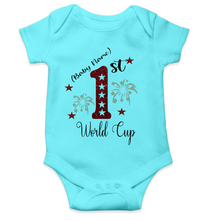 Load image into Gallery viewer, 1st World Cup Custom Name Rompers for Baby Girl- KidsFashionVilla
