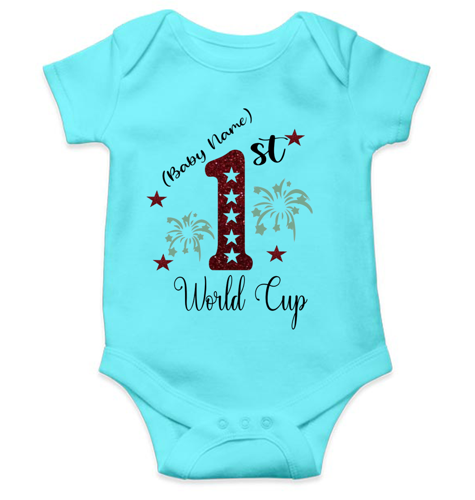 1st World Cup Custom Name Rompers for Baby Girl- KidsFashionVilla