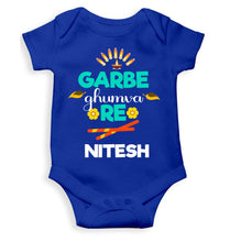 Load image into Gallery viewer, Custom Name Garbe Ghumva Re Navratri Rompers for Baby Boy- KidsFashionVilla
