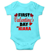 Load image into Gallery viewer, Custom Name First Valentine Rompers for Baby Girl- KidsFashionVilla
