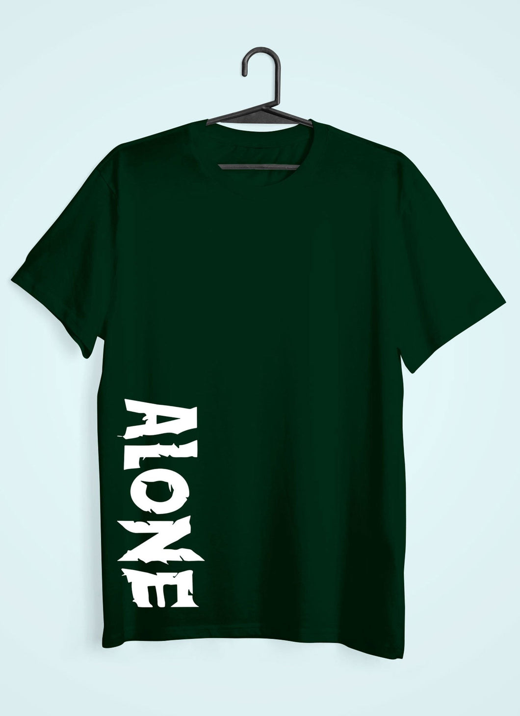 Alone Mens Half Sleeves T-shirt- KidsFashionVilla