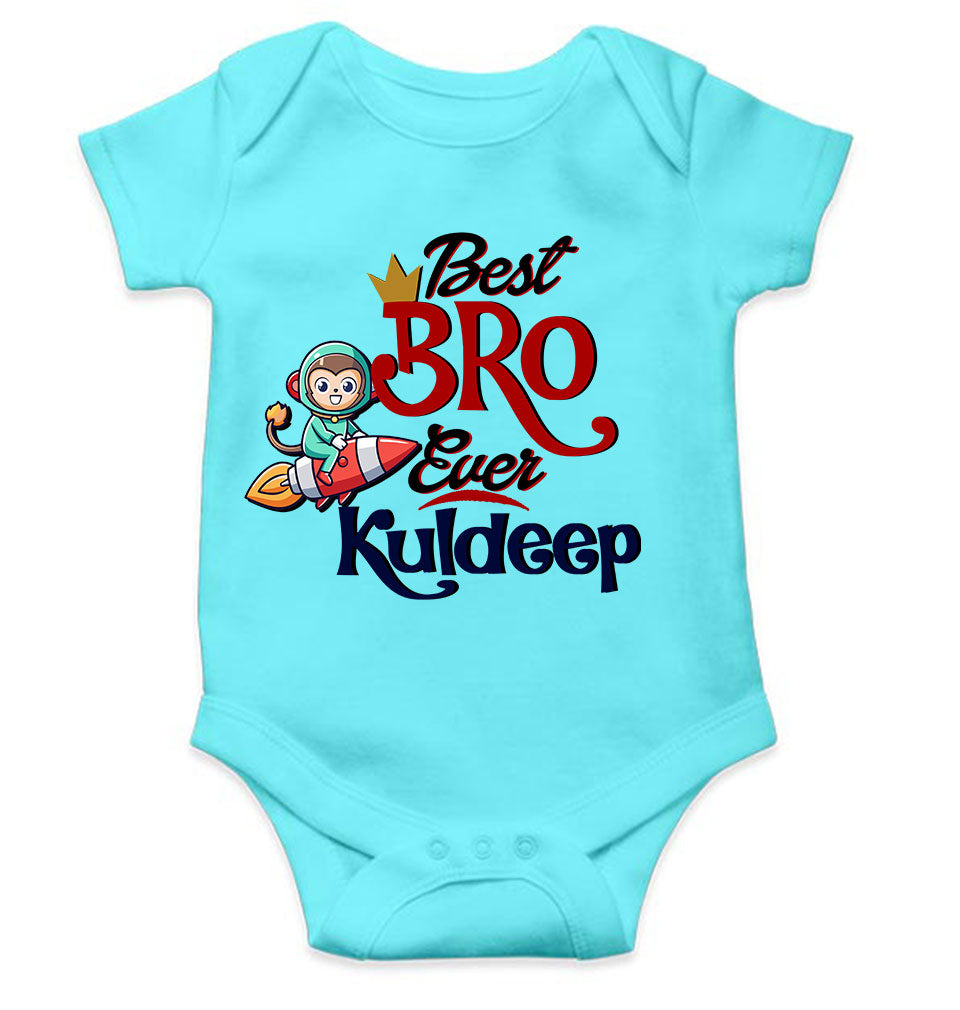 Custom Name Best Bro Ever Raksha Bandhan Rompers for Baby Boy- KidsFashionVilla