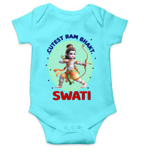 Load image into Gallery viewer, Custom Name Cutest Ram Bhakt Rompers for Baby Girl- KidsFashionVilla
