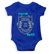 Load image into Gallery viewer, Custom Name IPL PBKS Punjab Super Kings Little Fan Rompers for Baby Girl- KidsFashionVilla
