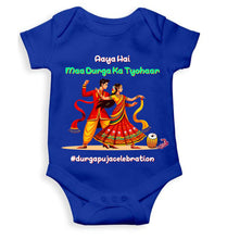 Load image into Gallery viewer, Durga Pooja Aaya Hai Maa Durga Ka Tyohaar Rompers for Baby Girl- KidsFashionVilla
