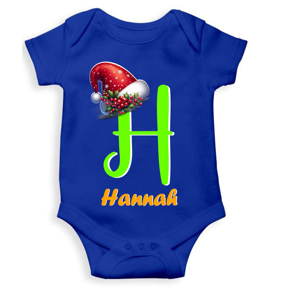 Custom Name Christmas Rompers for Baby Girl- KidsFashionVilla