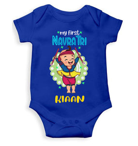 Custom Name My First Navratri Rompers for Baby Boy- KidsFashionVilla