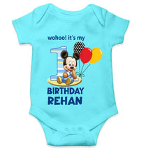 Load image into Gallery viewer, Custom Name Its My First Birthday Rompers for Baby Boy- KidsFashionVilla
