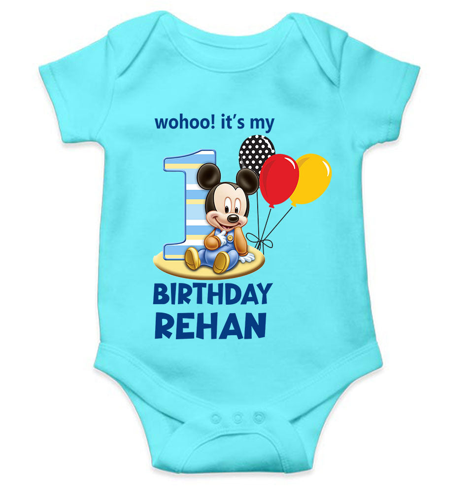 Custom Name Its My First Birthday Rompers for Baby Boy- KidsFashionVilla