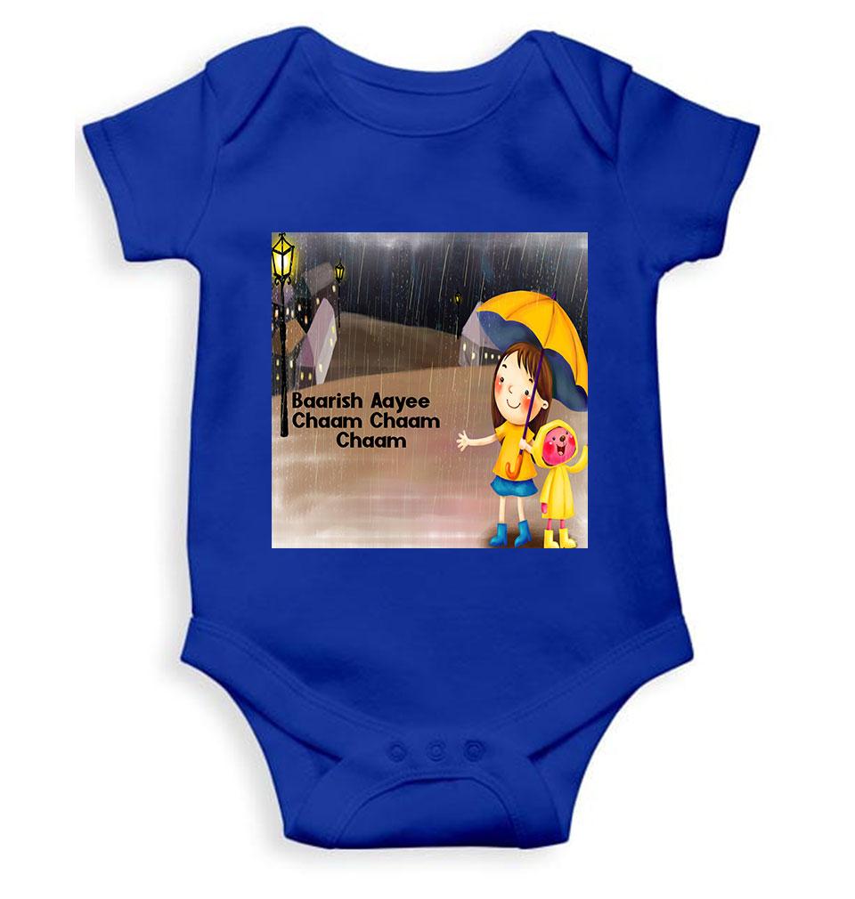 Barish Aayi Cham Cham Poem Rompers for Baby Girl- KidsFashionVilla