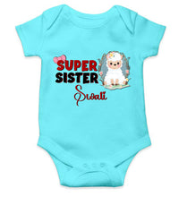 Load image into Gallery viewer, Custom Name Super Sister Raksha Bandhan Rompers for Baby Girl- KidsFashionVilla
