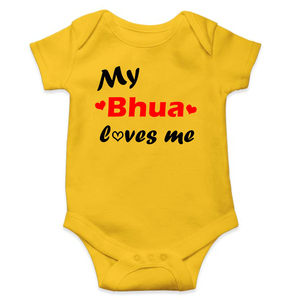 Bhua Loves Me Rompers for Baby Girl - KidsFashionVilla