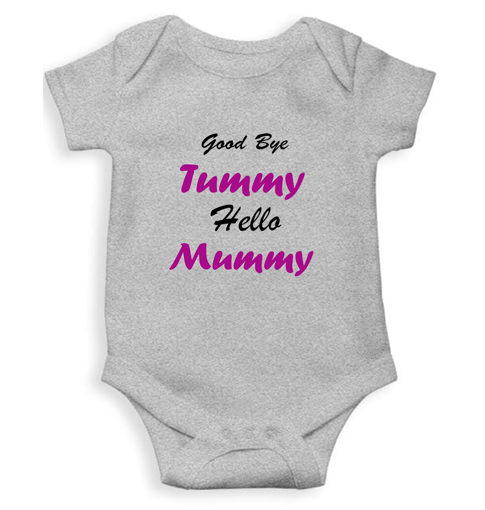 Good Bye Tummy Hello Mummy Rompers for Baby Girl - KidsFashionVilla