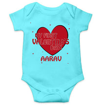 Load image into Gallery viewer, Custom Name 1st Valentine Rompers for Baby Boy- KidsFashionVilla
