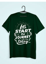 Load image into Gallery viewer, Lets Start The Journey Women Half Sleeves T-shirt- KidsFashionVilla
