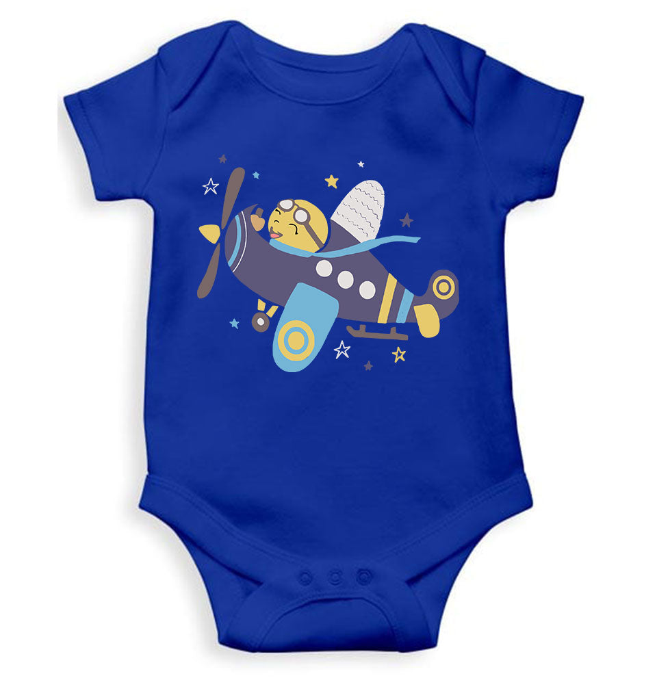 Jumbo Jet Cartoon Rompers for Baby Girl- KidsFashionVilla