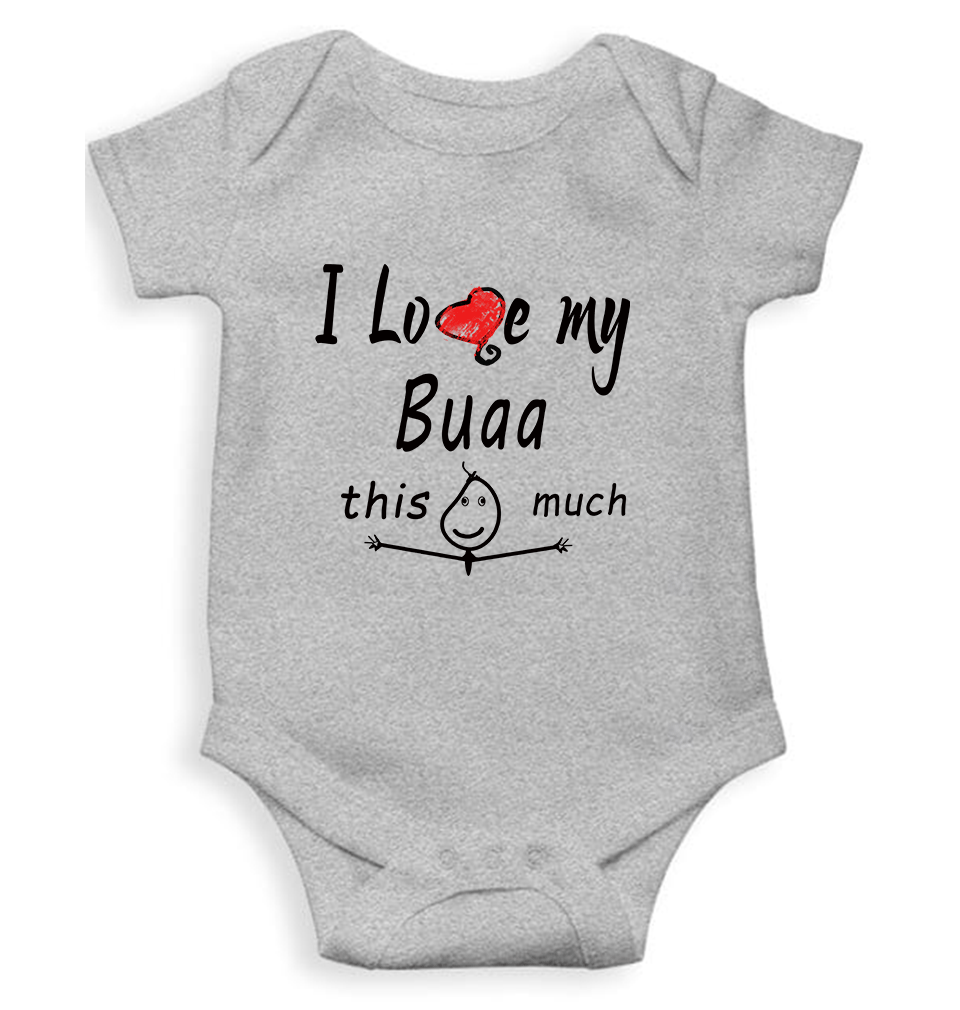 I Love My Bua Rompers for Baby Girl- KidsFashionVilla