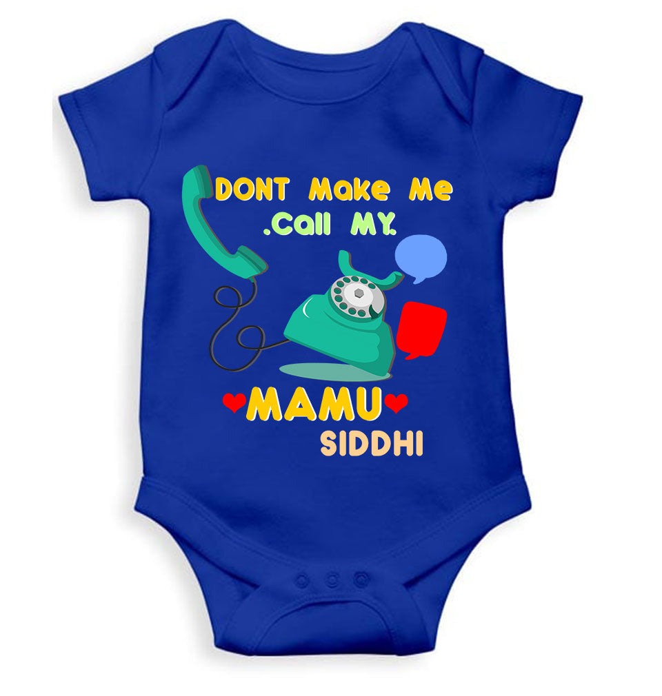 Custom Name Don’t Make Me Call My Mamu Rompers for Baby Girl- KidsFashionVilla
