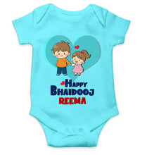 Load image into Gallery viewer, Custom Name Happy Bhai Dooj Rompers for Baby Girl- KidsFashionVilla
