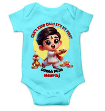 Load image into Gallery viewer, Custom Name Can Not Keep Calm It Is My First Durga Puja Rompers for Baby Boy- KidsFashionVilla
