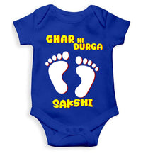 Load image into Gallery viewer, Custom Name Ghar Ki Durga Rompers for Baby Girl- KidsFashionVilla
