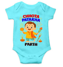 Load image into Gallery viewer, Custom Name Chhota Patakha With Diwali Rompers for Baby Boy- KidsFashionVilla
