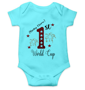 1st World Cup Custom Name Rompers for Baby Boy- KidsFashionVilla