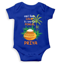 Load image into Gallery viewer, Custom Name Time For Pongal Makar Sankranti Rompers for Baby Girl- KidsFashionVilla
