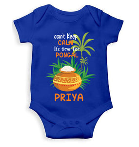 Custom Name Time For Pongal Makar Sankranti Rompers for Baby Girl- KidsFashionVilla