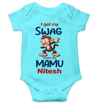 Load image into Gallery viewer, Custom Name Swag From My Mamu Rompers for Baby Boy- KidsFashionVilla
