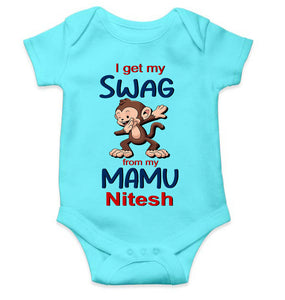 Custom Name Swag From My Mamu Rompers for Baby Boy- KidsFashionVilla