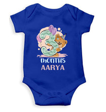 Load image into Gallery viewer, Custom Name 3 Month Birthday Teddy Design Rompers for Baby Girl- KidsFashionVilla
