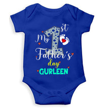Load image into Gallery viewer, Custom Name First Fathers Day Rompers for Baby Girl- KidsFashionVilla
