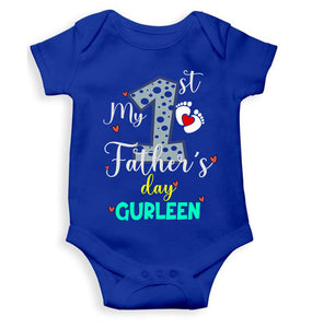 Custom Name First Fathers Day Rompers for Baby Girl- KidsFashionVilla