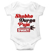Custom Name Shubo Durga Puja Rompers for Baby Girl- KidsFashionVilla