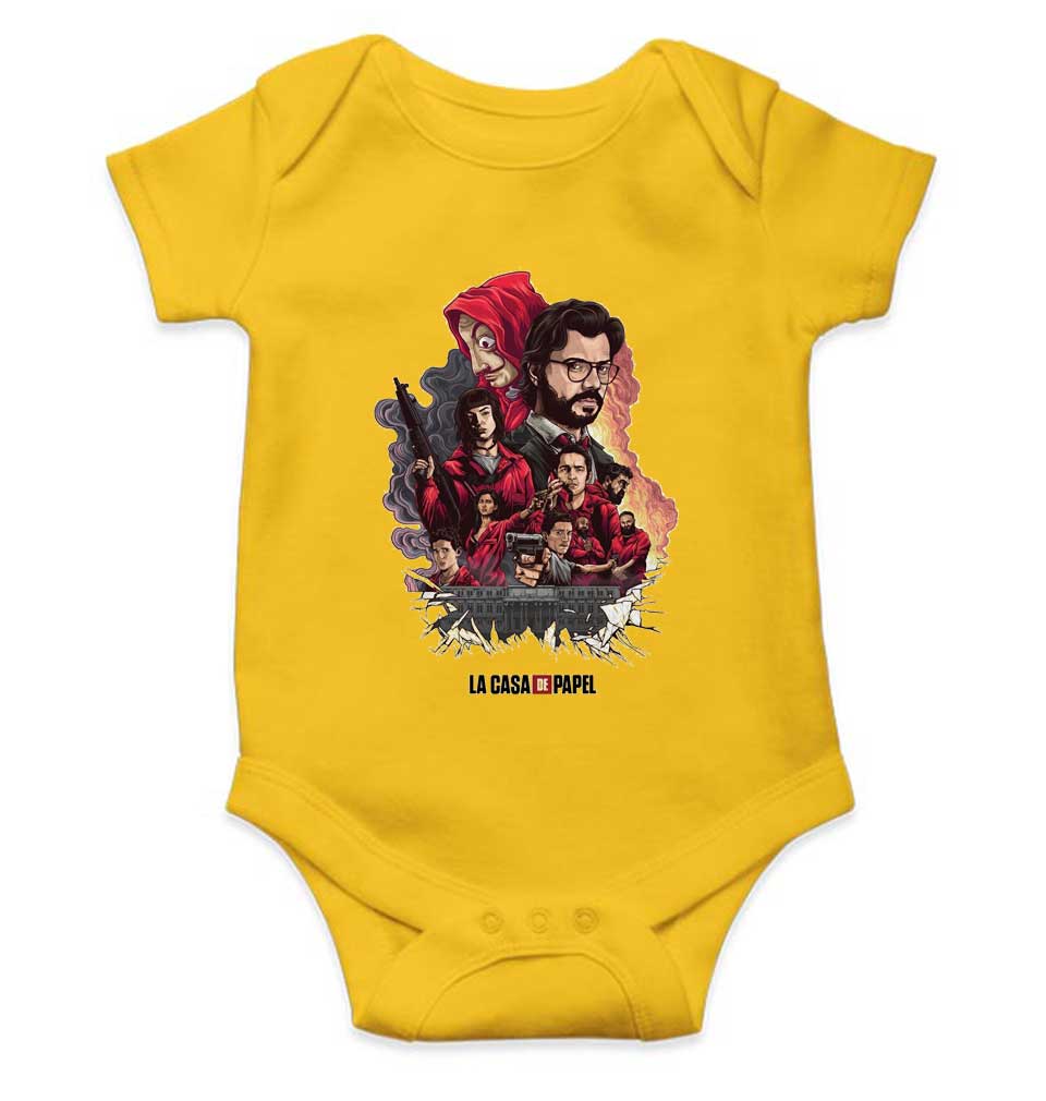 La Casa Da Papel Money Heist Web Series Rompers for Baby Boy- KidsFashionVilla