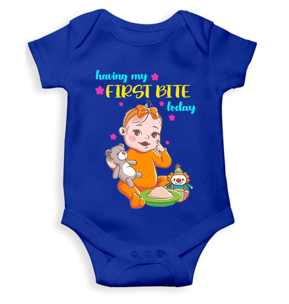 First Bites Baby Food Rompers for Baby Girl- KidsFashionVilla