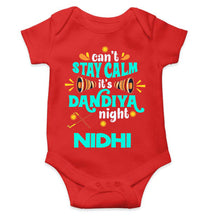 Load image into Gallery viewer, Custom Name Cant Stay Calm It Is Dandiya Night Navratri Rompers for Baby Girl- KidsFashionVilla
