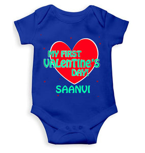 Custom Name 1st Valentine Rompers for Baby Girl- KidsFashionVilla