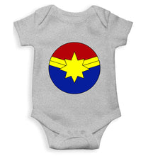 Load image into Gallery viewer, Captain marvel logo Rompers for Baby Girl- KidsFashionVilla
