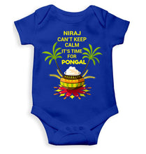 Load image into Gallery viewer, Custom Name Cant Keep Calm Its Time For Pongal Rompers for Baby Boy- KidsFashionVilla
