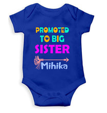 Load image into Gallery viewer, Custom Name Promoted To Big Sister Rakhi Rompers for Baby Girl- KidsFashionVilla
