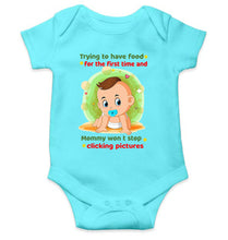 Load image into Gallery viewer, Baby Eating Food Rompers for Baby Boy- KidsFashionVilla

