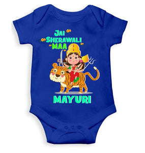 Custom Name Jai Sherawali Maa Navratri Rompers for Baby Girl- KidsFashionVilla