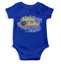 Load image into Gallery viewer, Custom Name Natkhat Radha Janmashtami Rompers for Baby Girl- KidsFashionVilla
